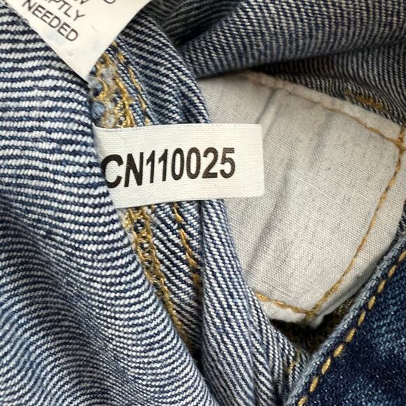 Happy x Nature Kate Hudson Denim Jumpsuit Belted Pockets V-Neck Cotton Size 2 - Picture 11 of 12